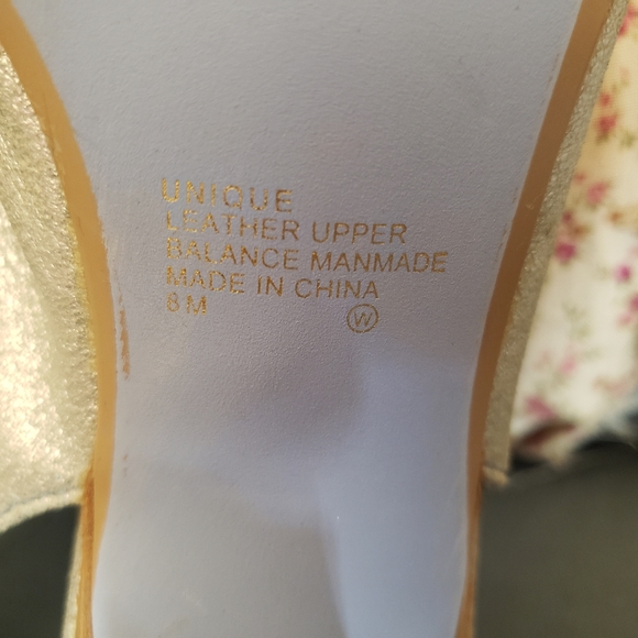 Silver Floral Embellished Bobbi Blu Slingback Heels, Size 8 - Picture 6 of 8